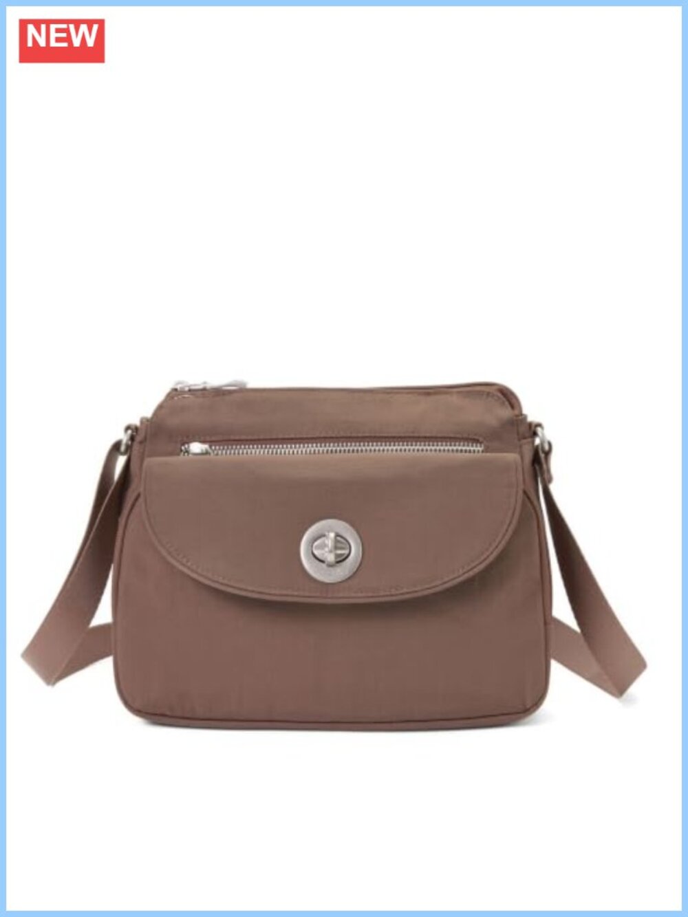 Lightweight Water-Resistant RFID Crossbody Bag with Front Wallet